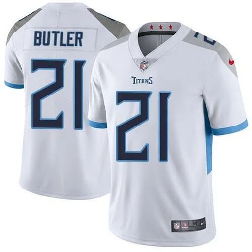 Men Tennessee Titans #21 Malcolm Butler Nike White Vapor Limited NFL Jersey->tennessee titans->NFL Jersey